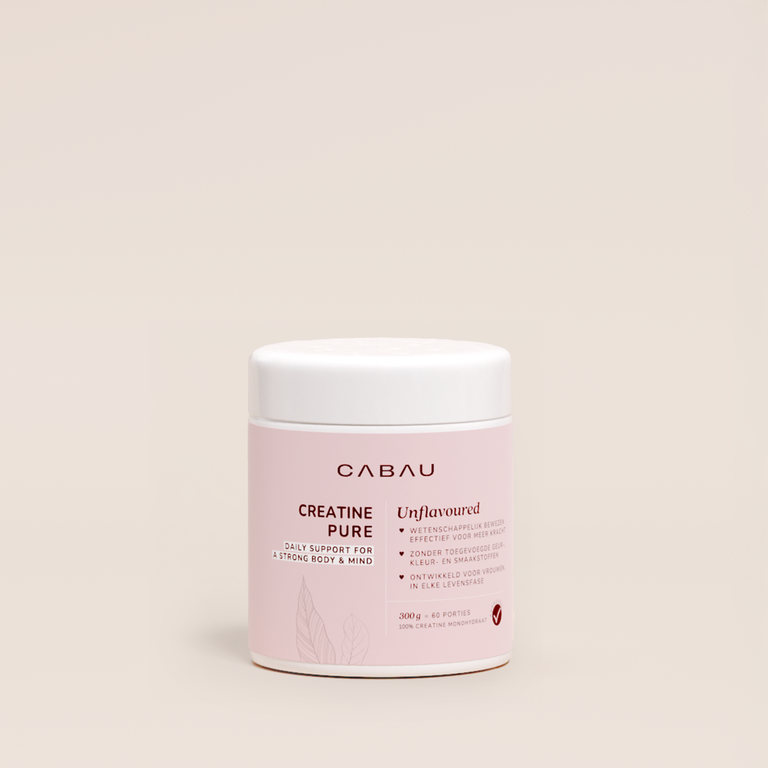 Cabau Creatine Pure - Unflavoured, 100% creatine monohydraat