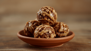 No-bake energyballs met dadels, havermout en pindakaas