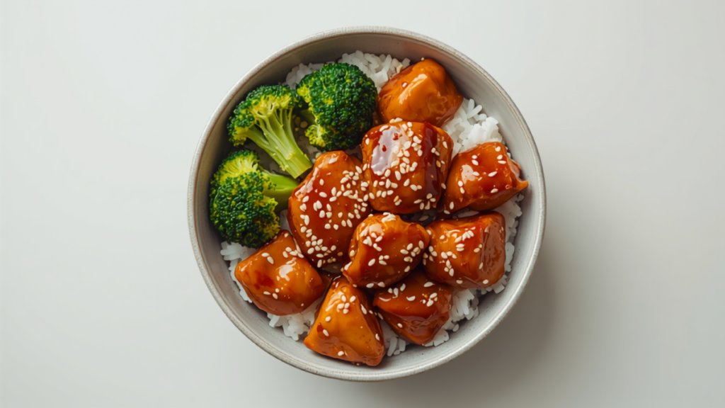 Teriyaki kip met broccoli en rijst